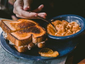 Grilled Cheese with Tuna and Mac and Cheese